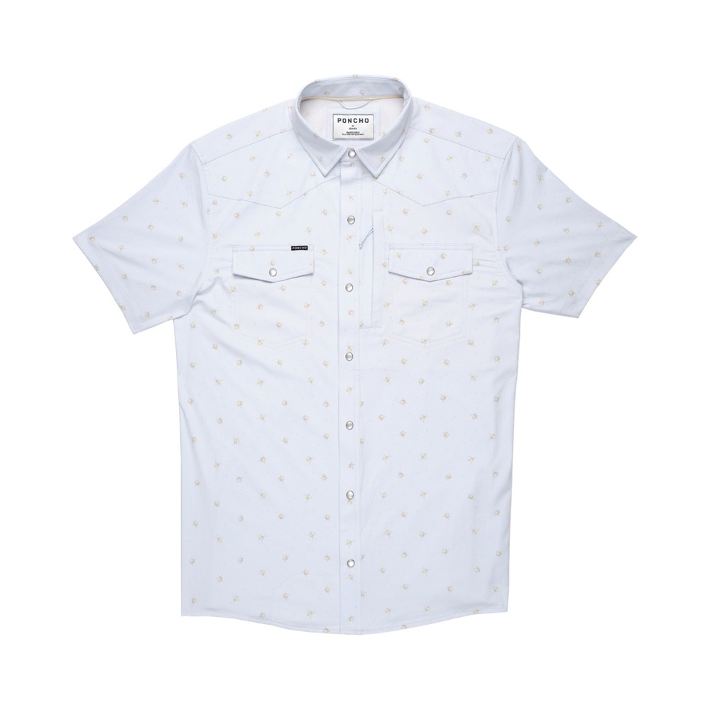 Porceno Men's White Casual Button Down Shirt